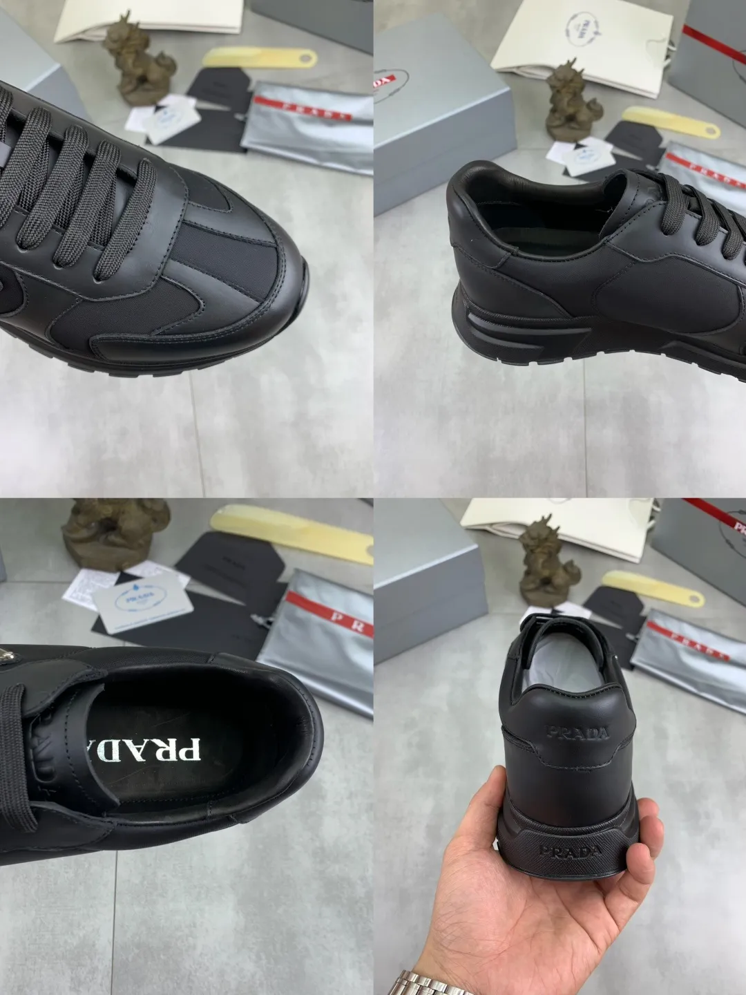 Men's men's shoes💰P580💰【New model】Top quality, new popular models on the official website, which will never go out of style for a century,🆘 The trendy brand (Prada) mainly promotes popular models, avant-garde and versatile fashionable men's shoes, private version molding, cowhide surface splicing 1:1 oil edge processing... fashionable and simple, original imported cowhide interior cowhide feet; the atmosphere and personality are more fashionable, eye-catching and pursuing class. It will subvert old ideas and be a must-have for fashionistas who want to spend time with you! Must keep it! High-end comfort, high-end quality workmanship. Size: 38-44 Various colors available. full package